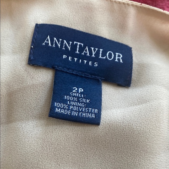 Ann Taylor Cream Gold Sheath Midi Dress - Picture 4 of 5